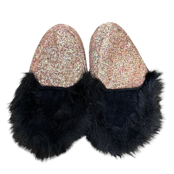 Victoria's Secret Pink Glitter Slippers MEDIUM Size 7-8 - Picture 2 of 4